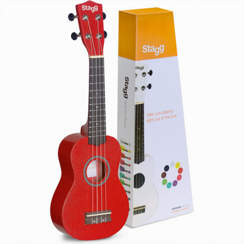 Stagg Soprano Ukulele Red