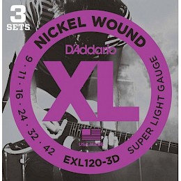 D'Addario  EXL120 3D 9-42 multi pack 3D by 